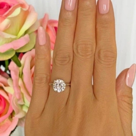 New 5ct Certified Moissanite Engagement Ring - Picture 2 of 12